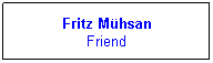 Text Box: Fritz Mühsan
Friend
